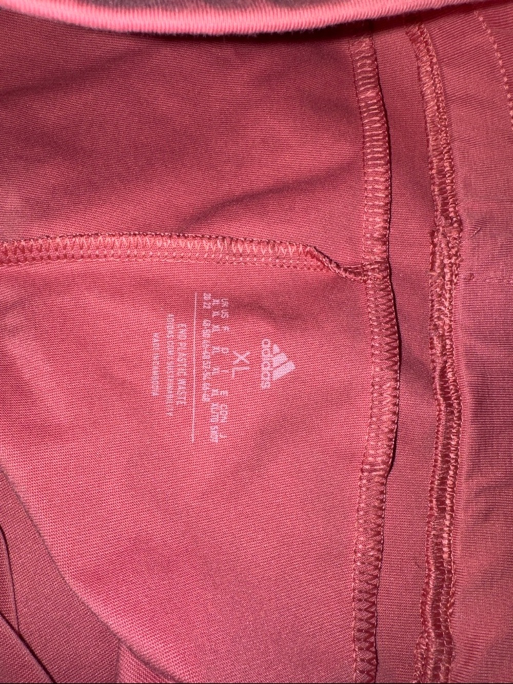 adidas Pink Leggings with Black Side Stripe - Picture 5 of 5